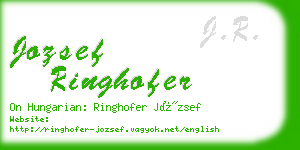 jozsef ringhofer business card